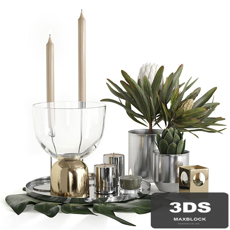 H&M HOME Chrome Decorative Set