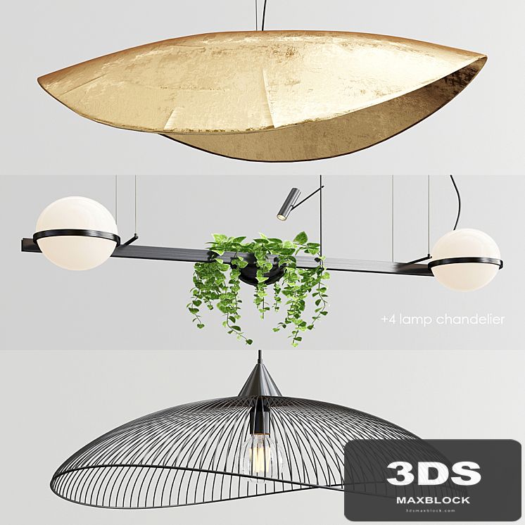 Gervasoni Vibia Kasteli Chandelier - 3 type