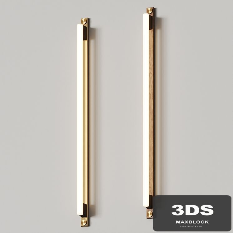 Asaf Weinbroom Linestra 110 Oak & Brass Wall Lamps