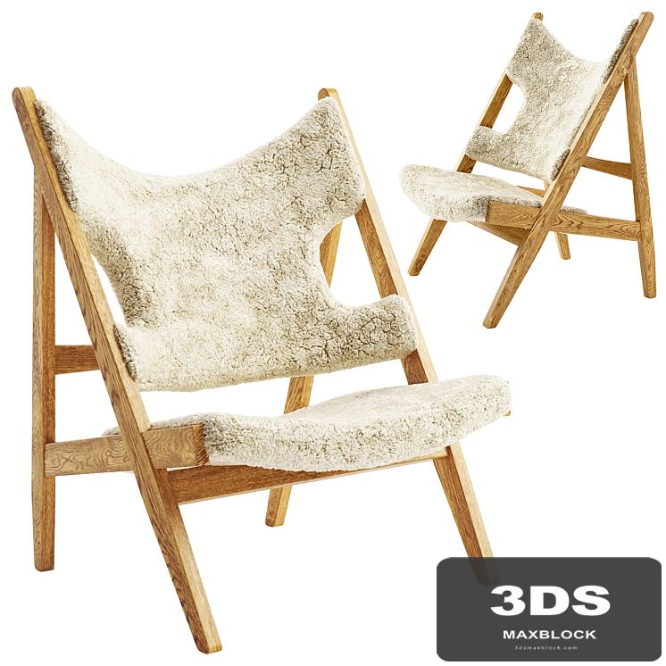 Sheepskin Knitting Chair by Menu