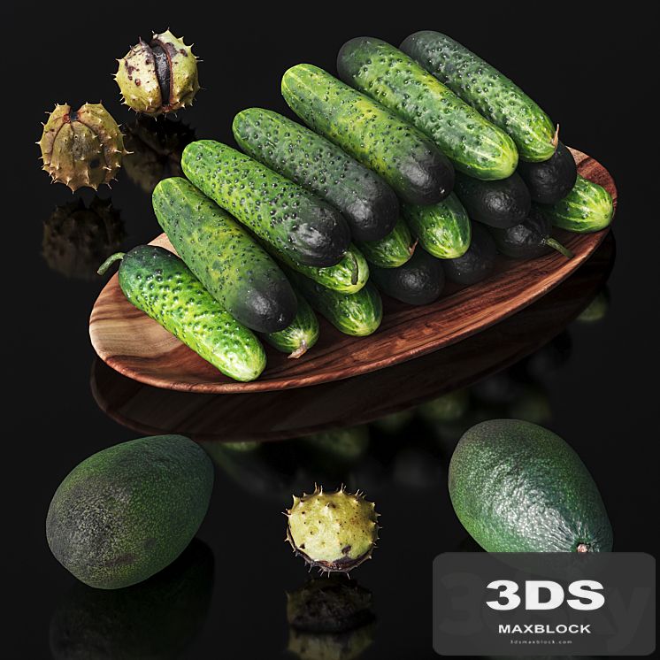 Cucumbers, chestnuts and avocados