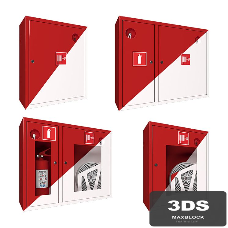Fire cabinets set