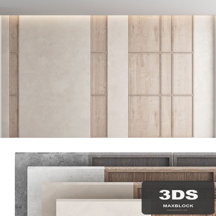 Decorative wall panel set 46