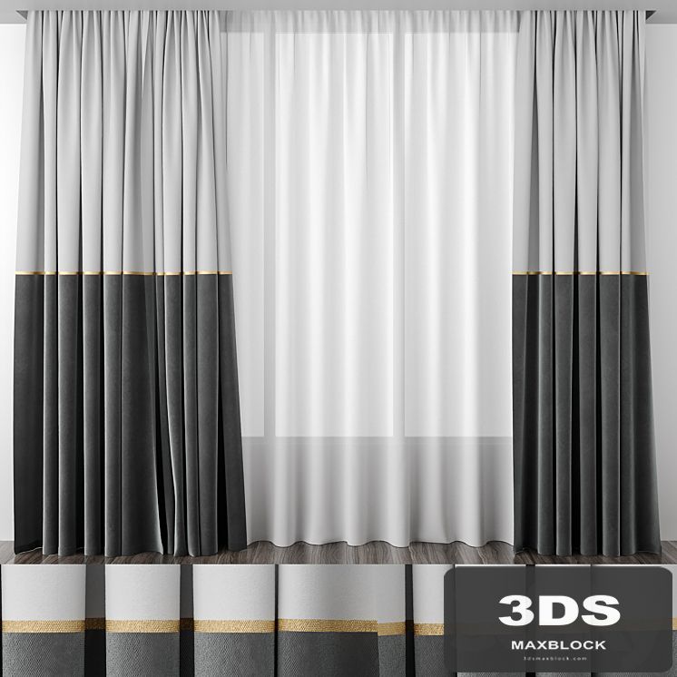 Gray curtains 50/50