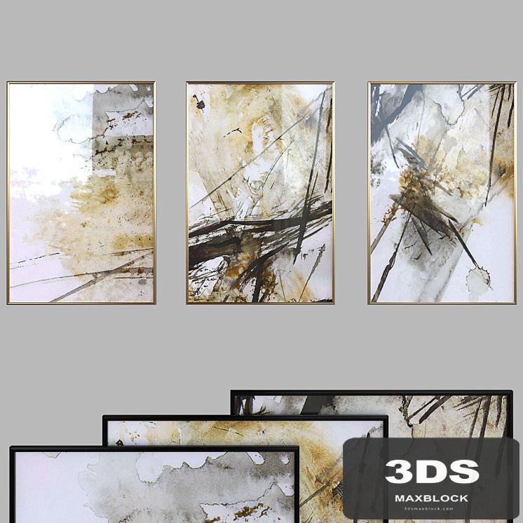 Canvas painting with frame 027