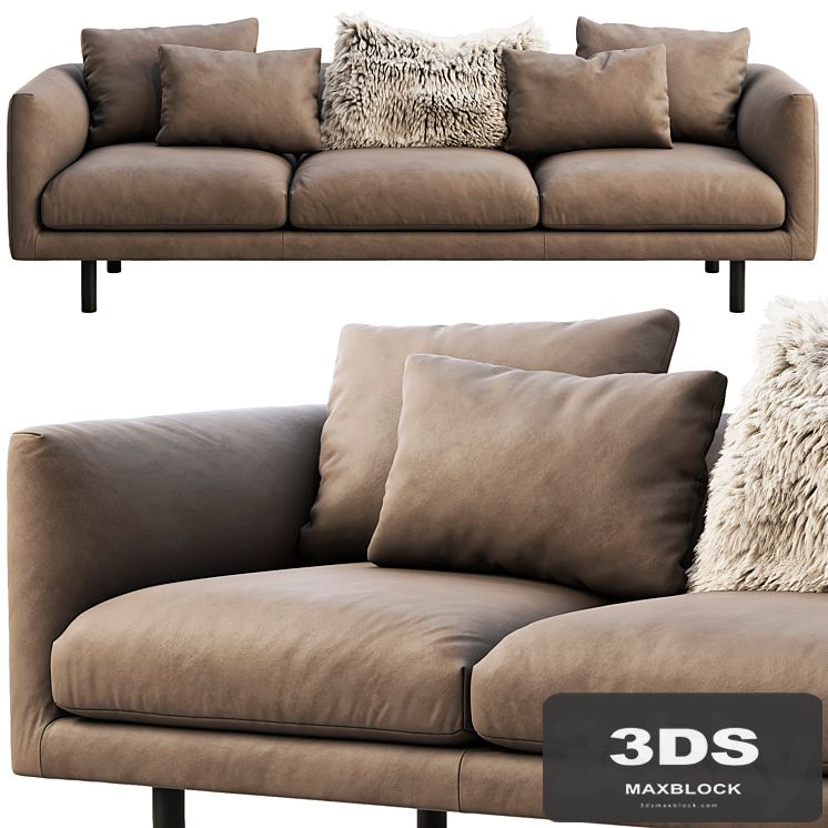 EQ3 Replay leather sofa