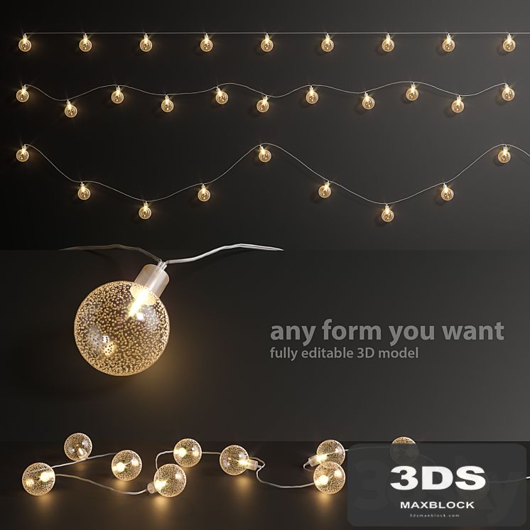 Editable garland lights set 5