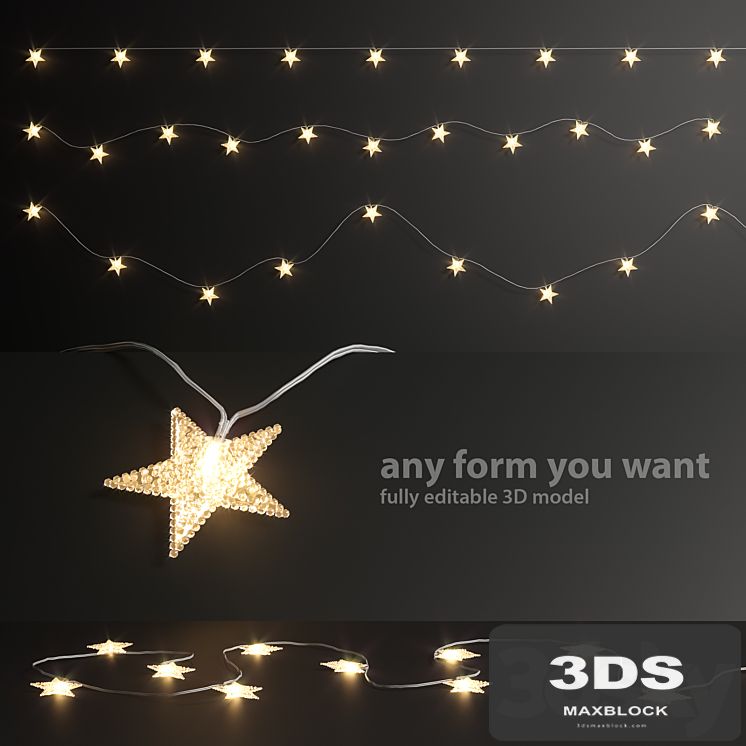 Editable garland lights set 6