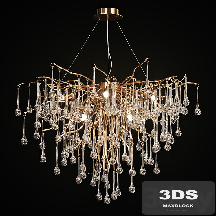 Chandelier with drop shaped pendants MARIAN Lampatron