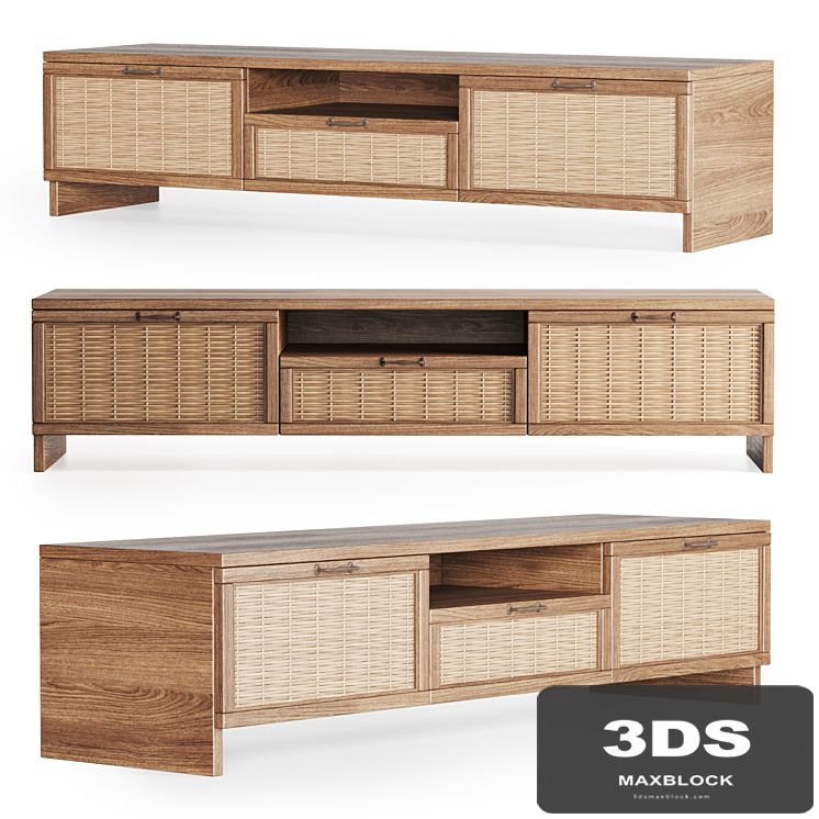 Wooden tv console