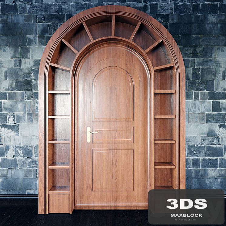 Wooden arched doorway