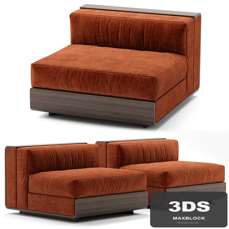ACERBIS LIFE sectional velvet sofa