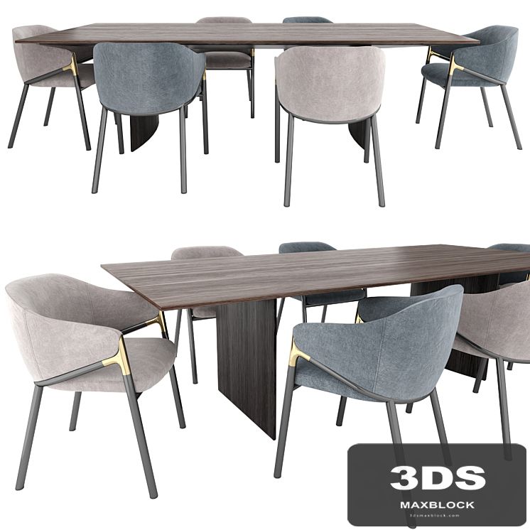 Hammer Guest Chair and Minotti Linha Table