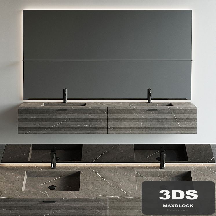 Inbani Grate 03 Vanity Unit Set 3