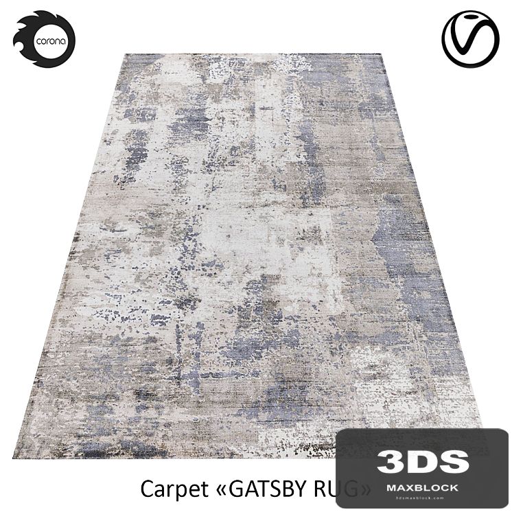 Indian carpet from art-silk "GATSBY RUG" CLOUD