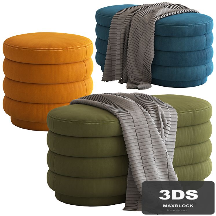 Globewest Ribbed Ottoman
