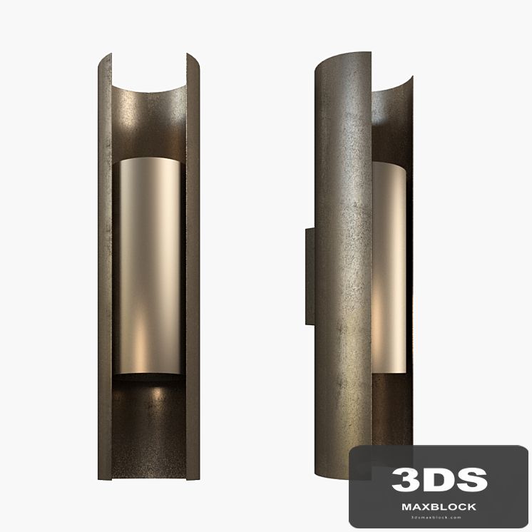 Nyx sconce in patinated brass