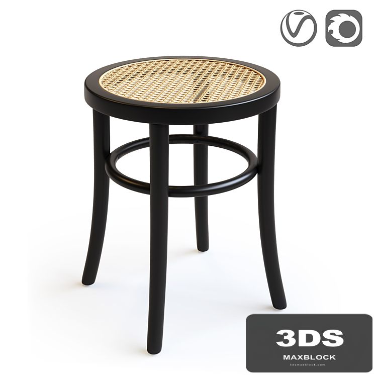 Wicker rattan stool, Cedak