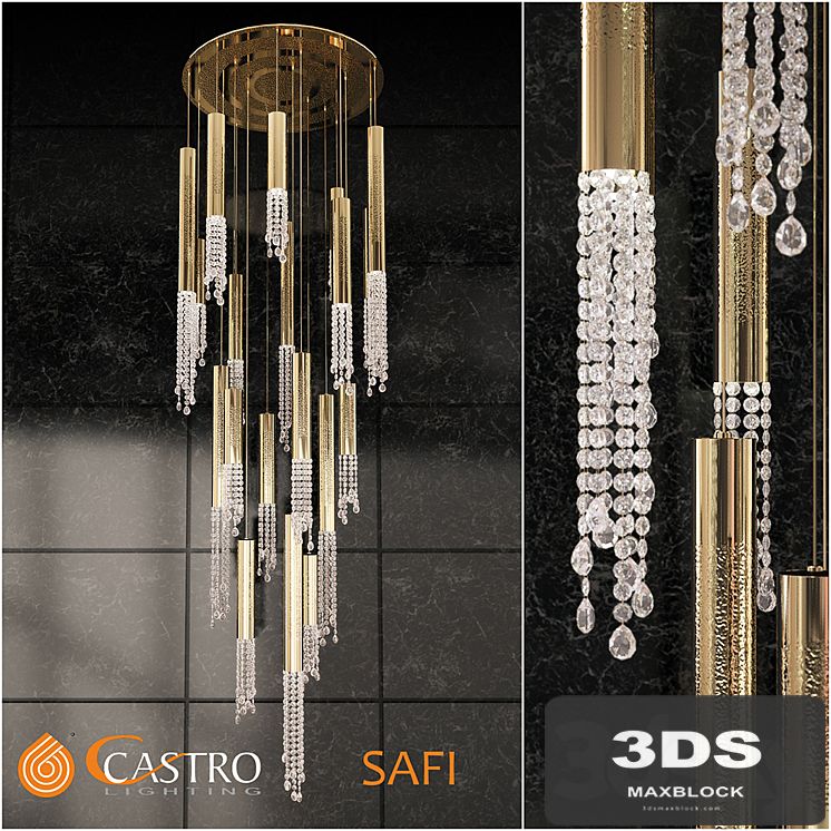 Cascade chandelier Castro lighting SAFI
