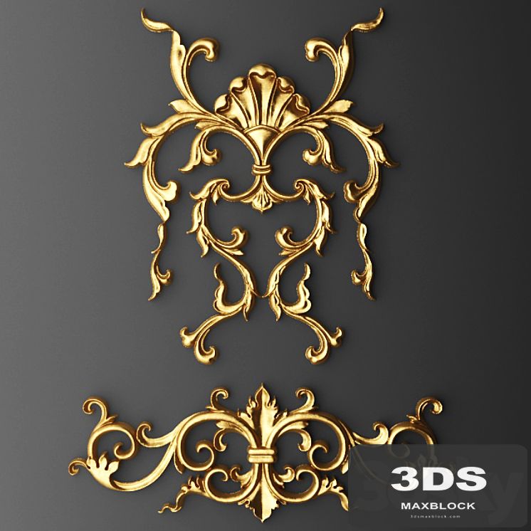 Stucco, cartouche crown.