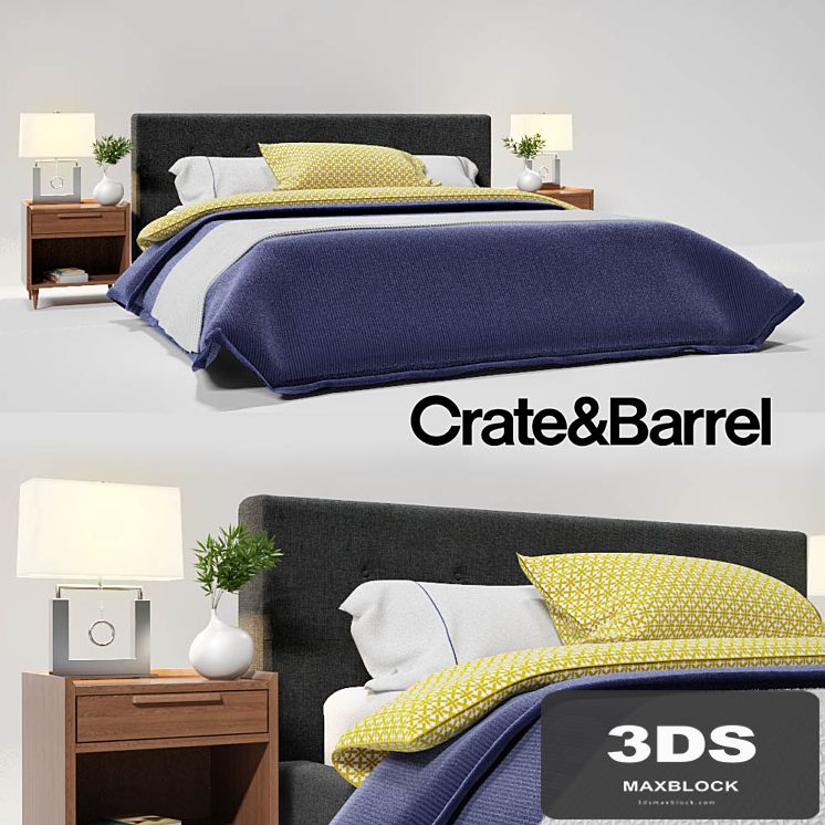 Crate &amp; Barrel Tate King Bed