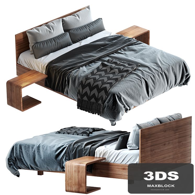 Zeitraum Simple HI 79 Bed & Waiter Side Table