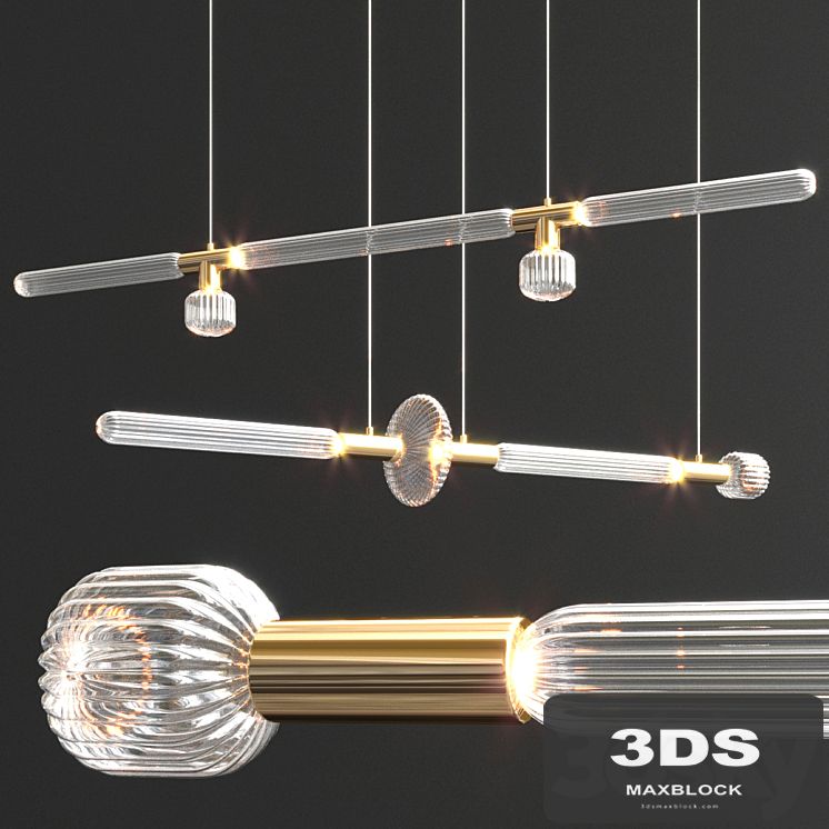 Cipher Linear S, L Pendant by Lasvit