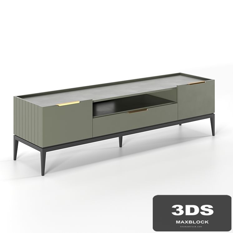TV cabinet Metropolitan with drawer and folding fronts