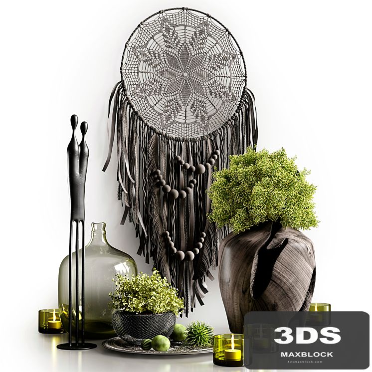Decorative set in dark colors