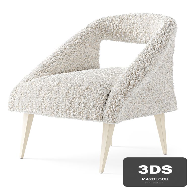 Retro Barrel Chair / Fur Chair