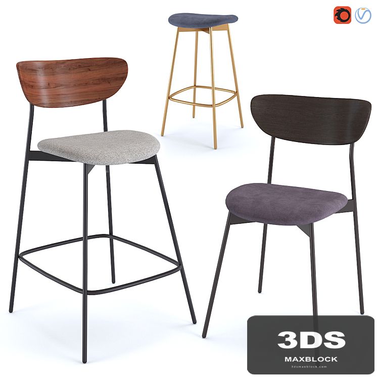 West Elm Modern Petal Bar Counter Stool