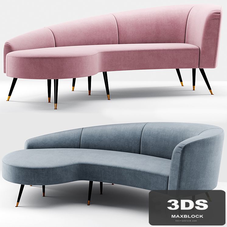 Safavieh Couture Evangeline Velvet Parisian Sofa