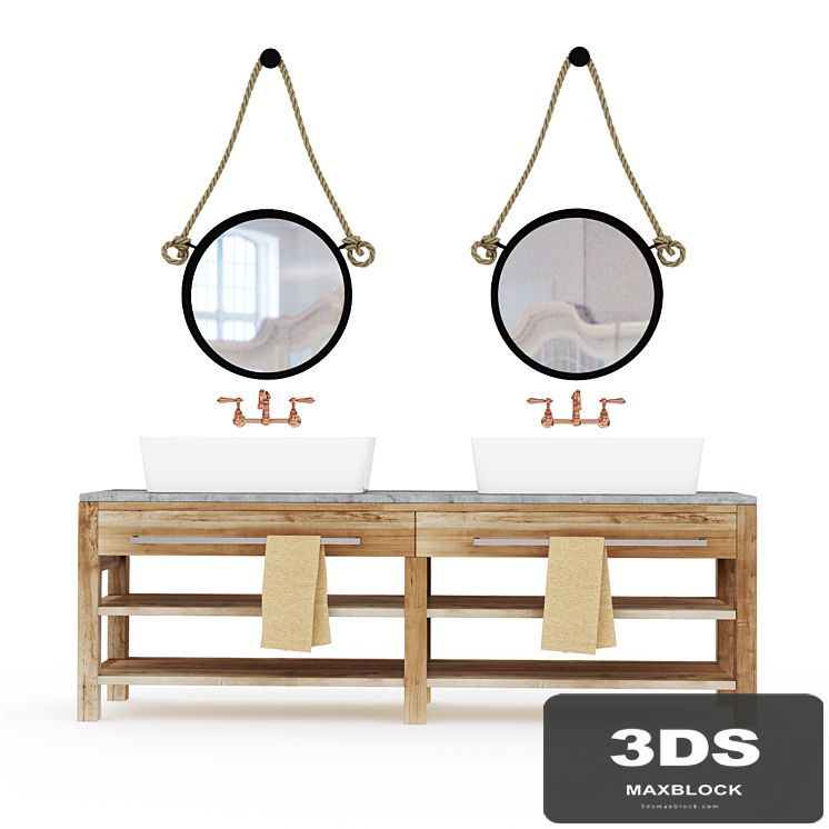 Loft style bathroom furniture