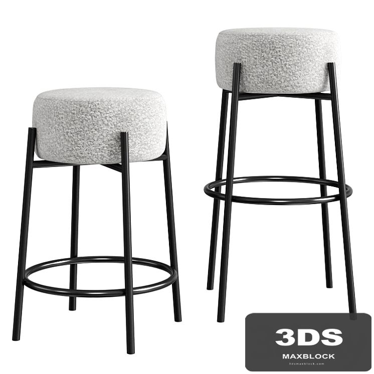 Cb2 Peg Upholstered Counter & Bar Stool