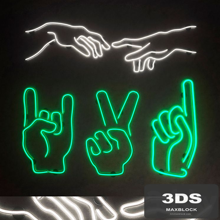 Light modules. Set 37. Neon