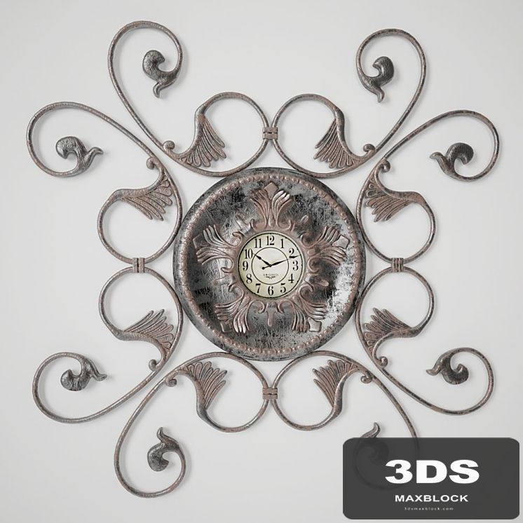 Decorative metal wall clock