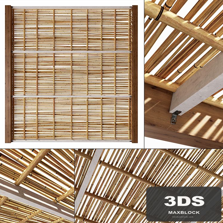 Bamboo branch decor Ceiling n21 / Ceiling from bamboo branches decor number 21