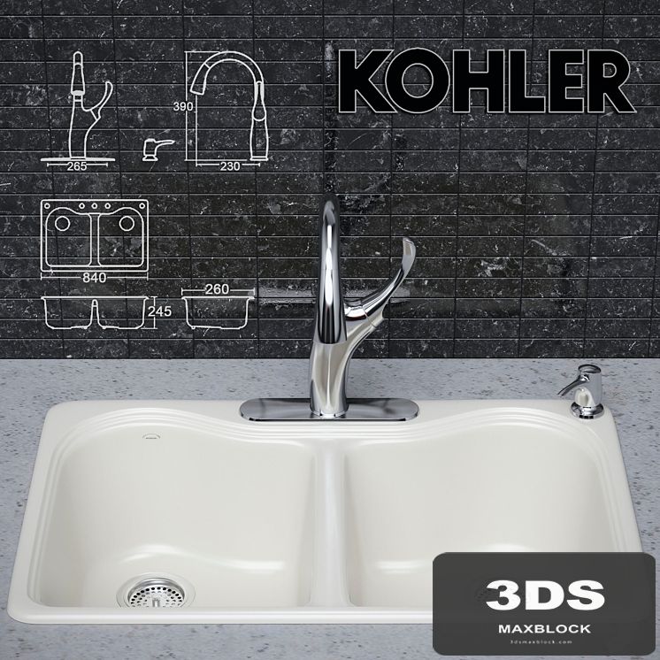 Kitchen faucet and sink KOHLER
