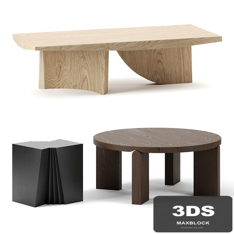 Coffee tables set by Christophe Delcourt