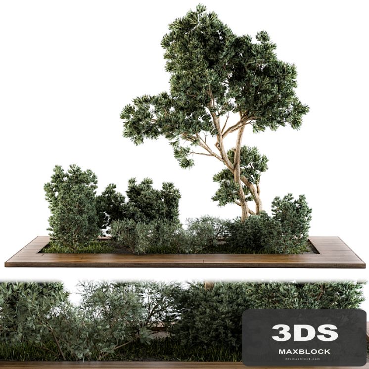 Garden set bush and Tree - Garden Set 06