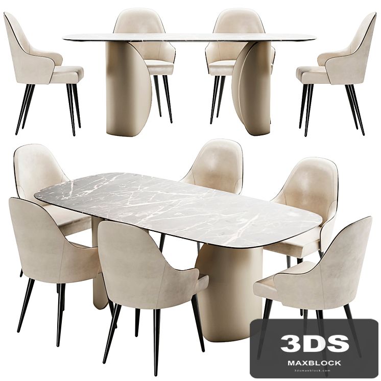 Ludwig chair and table Petalo 72 by Reflex