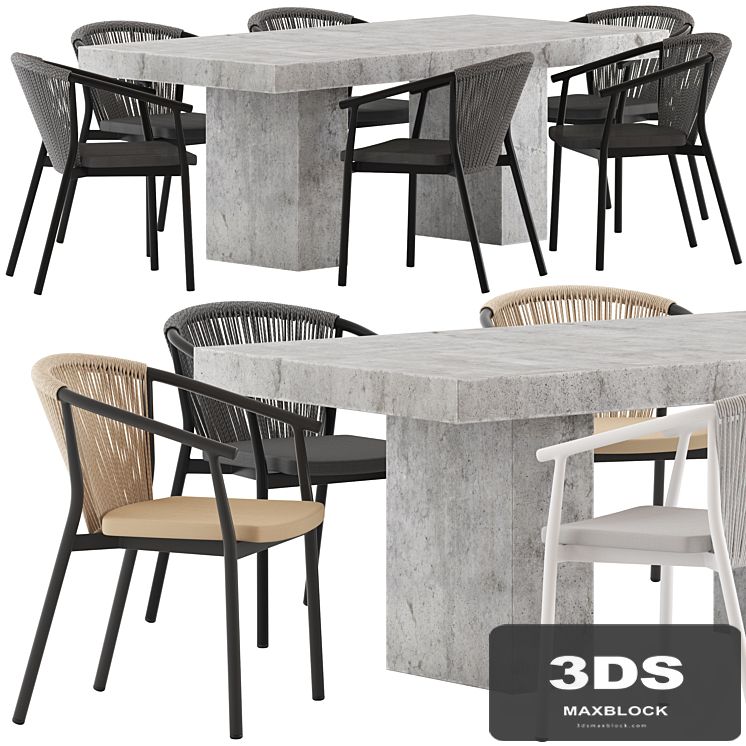 Coco Republic Abbott Dining Table and Marco Chair
