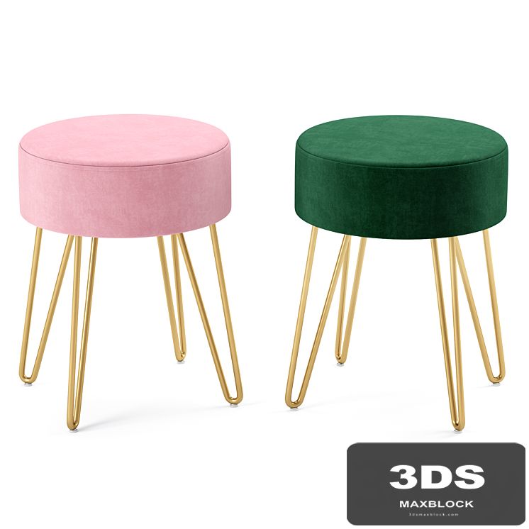 Duhome Modern Velvet Upholstered Ottoman