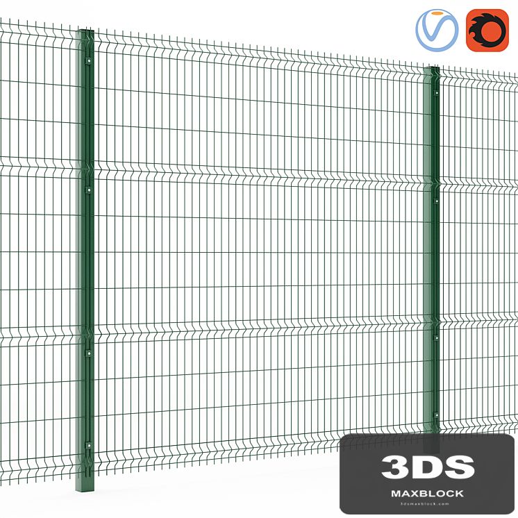 Metal fence 3D