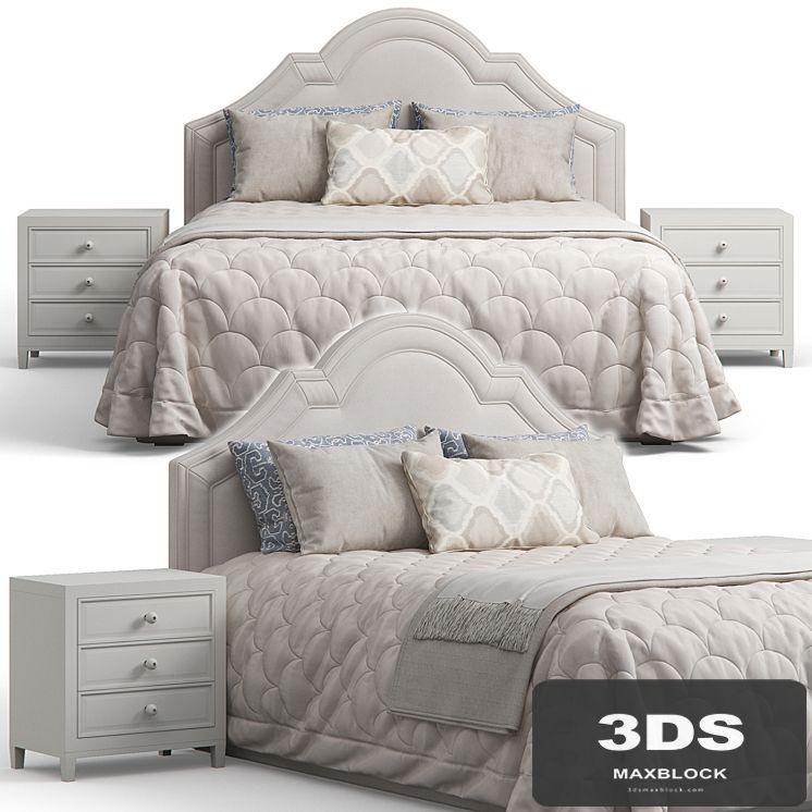 Queen Madison Crown Headboard Bed
