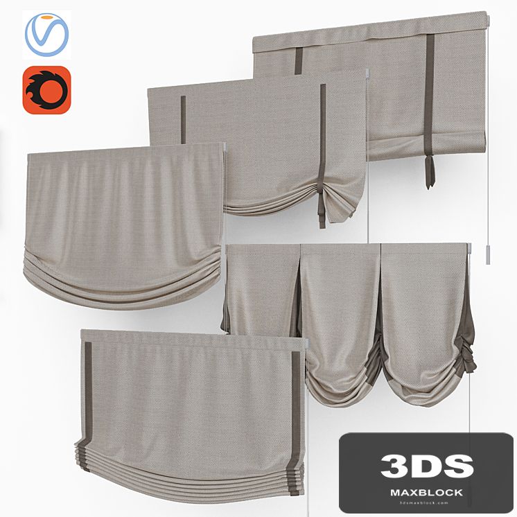Set of Roman blinds 9