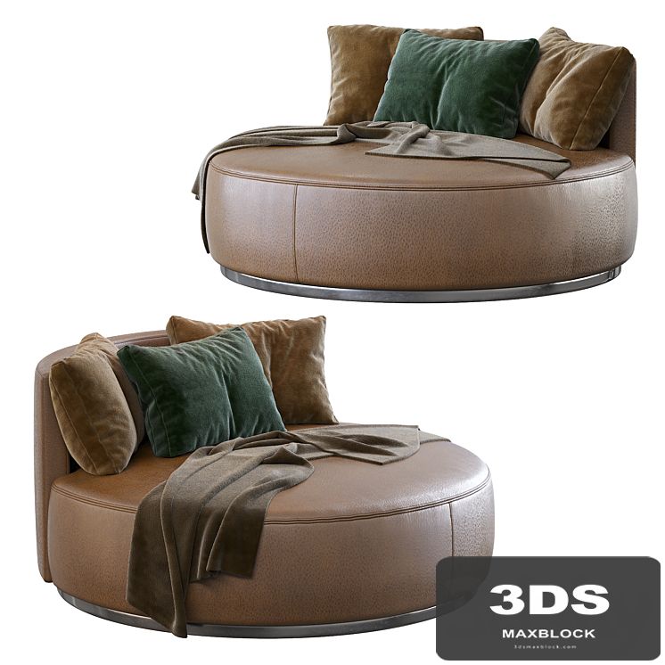 Love Seat Large Pouf Rugiano
