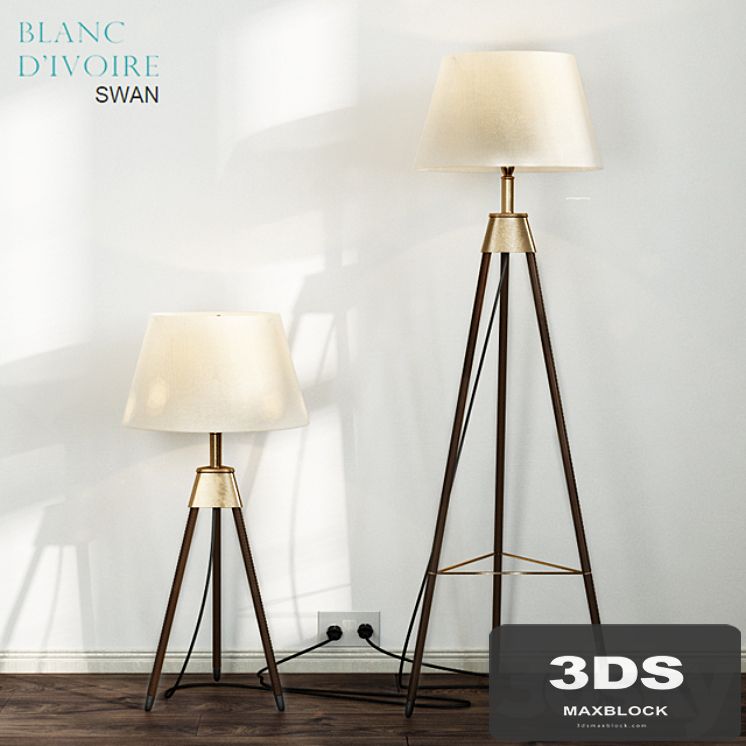 Blanc Divoire TRIPOD lamp, 2 versions