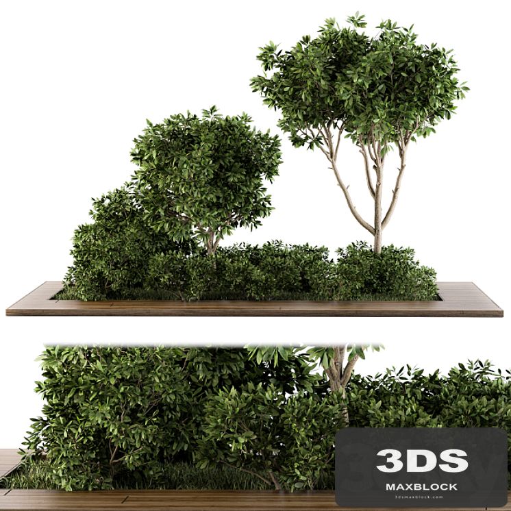 Garden set bush and Tree - Garden Set 07