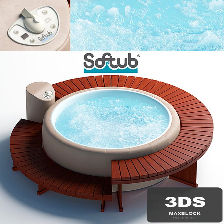 Softub exterior jacuzzi